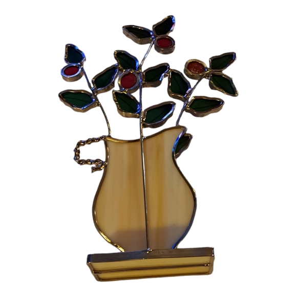 Stained Glass Standing Holly & Pitcher - Picture 2 of 4